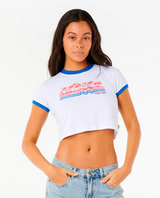 Rip Curl Neon Isles Baby Tshirt Womens White M
