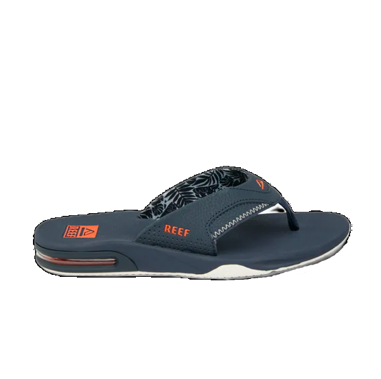 Reef Fanning Sandals Mens Navy Orange Tropical 8