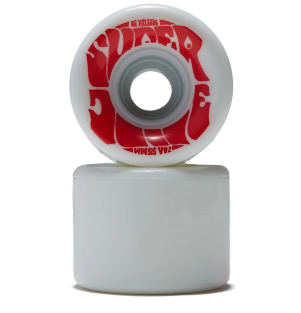 OJ Mini Super Juice Wheels White Red 55mm 78a
