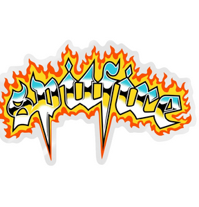 Spitfire Venom Chrome Sticker Orange 7inch