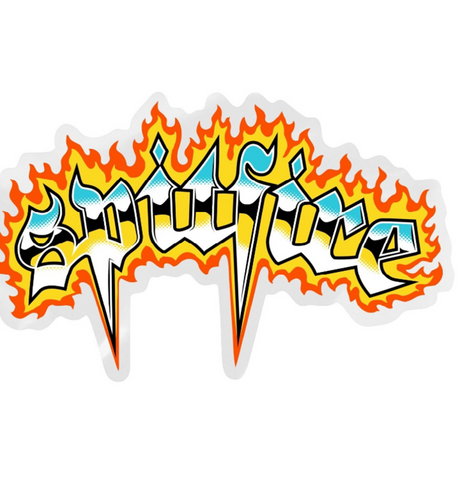 Spitfire Venom Chrome Sticker Orange 7inch
