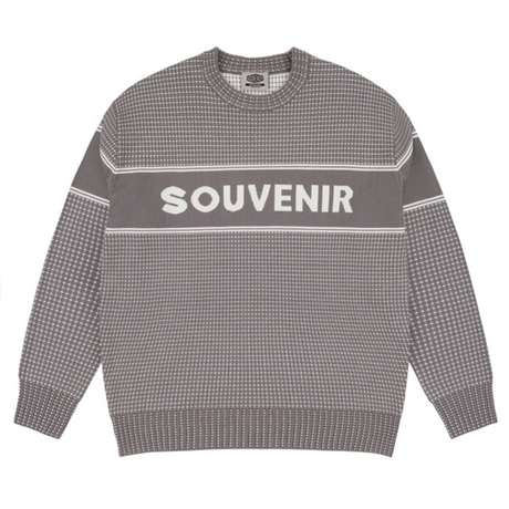 Souvenir Jaquard Knit Sweater Mens Cool Grey M