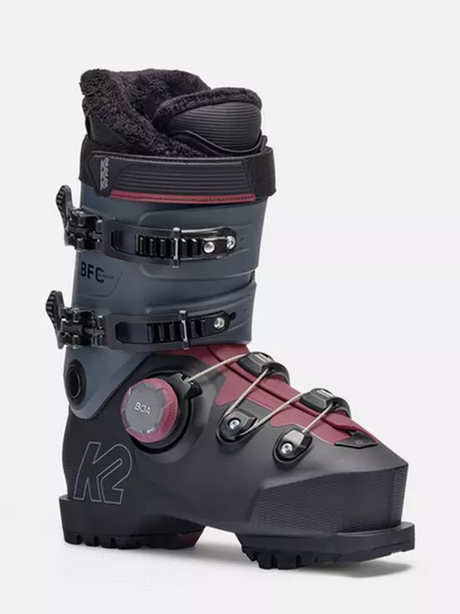 K2 BFC 95 BOA Ski Boots Womens 2026 Grey Ruby 27.5