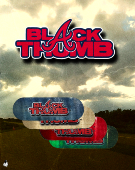 BlackThumb ATL Fingerboard Deck Green 34mm Medium