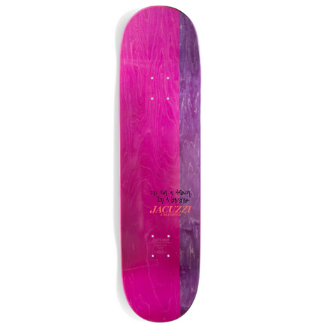 Jacuzzi Barletta Bowl Skateboard Deck Black White 8.25 wb14.25