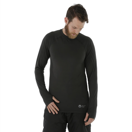 WintersEdge Light Weight Base Layer Top Mens Charcoal M