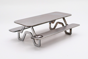GrindRight Fingerboard Picnic Table Raw Silver 8inch