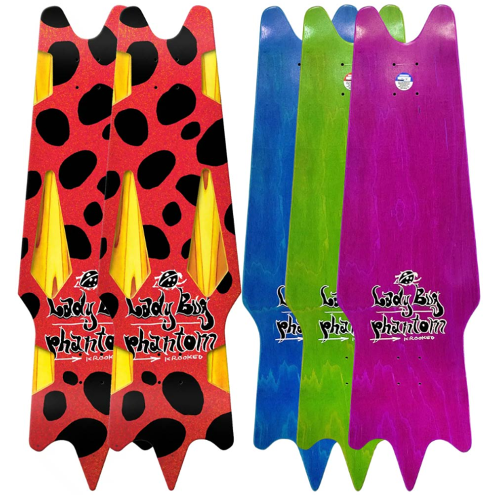 Krooked Lady Bug Phantom LTD Deck Red Black 11.02