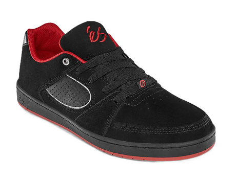 Es Accel Slim Skate Shoes Black Silver 8