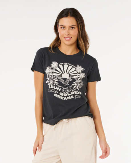 Rip Curl Sun Beams Tshirt Washed Black M