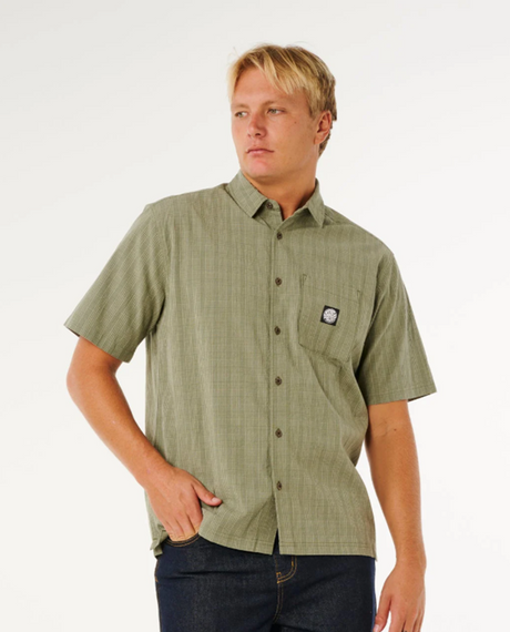 Rip Curl Prem Surf Check Woven Surplus Green XL