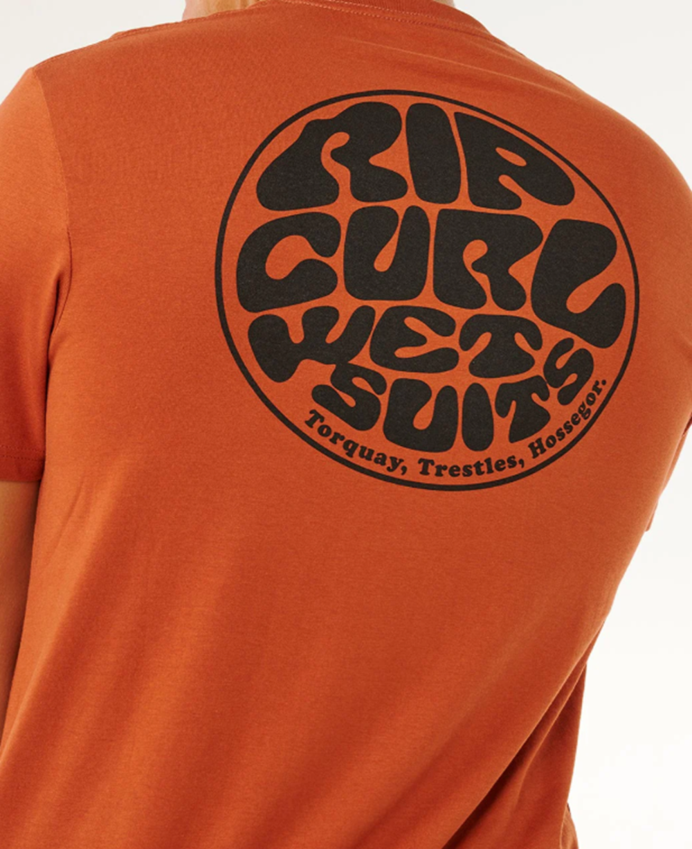 Rip Curl Wettie Passage Icon Tshirt Baked Clay