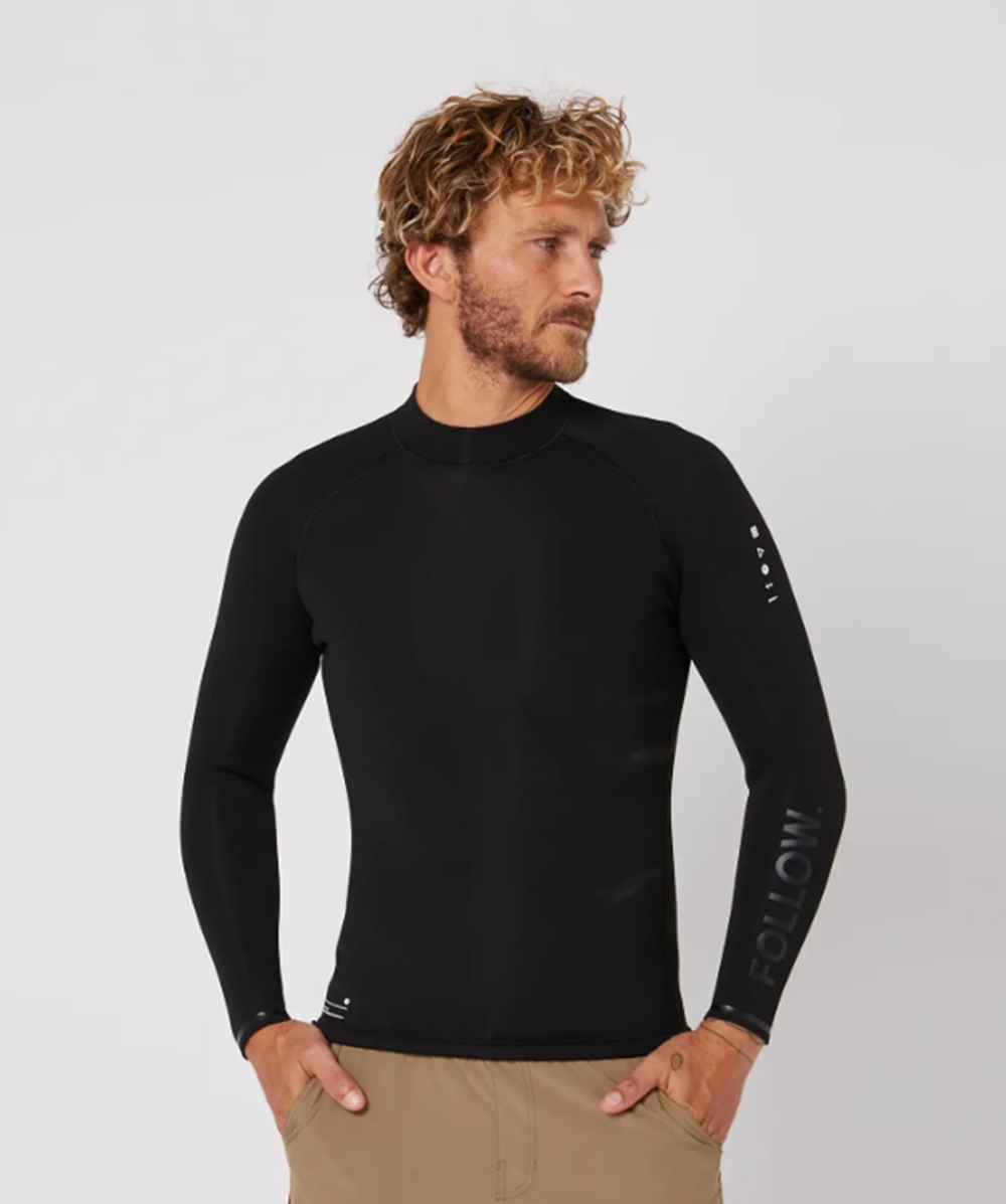 Follow P1 2mm Wetty Top Mens Black