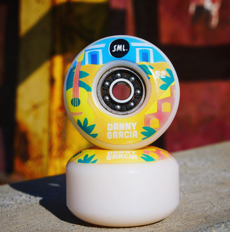 SML Arvo Danny Garcia Wheels Set Yellow Blue Natural 52mm