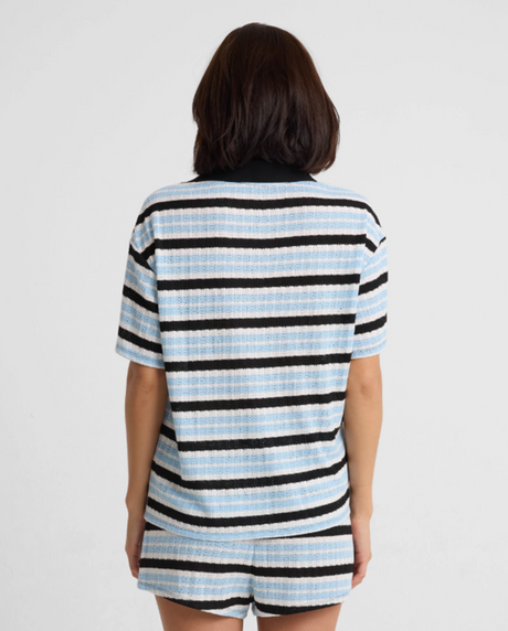 Volcom Coco Ho Rugby Top Womens Blue Wave