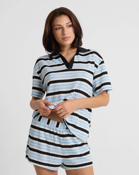 Volcom Coco Ho Rugby Top Womens Blue Wave