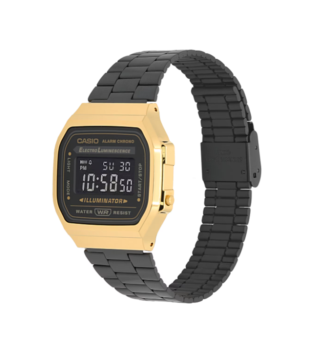 CASIO A168WEGB-1BVT Watch Black Gold Onesize