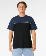 Rip Curl Halfa Panel Beater Tshirt Black Navy L