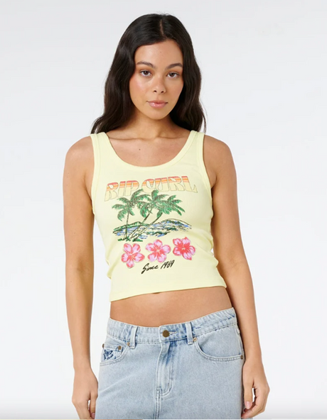 Rip Curl Hayley O Tank Top Pale Yellow L