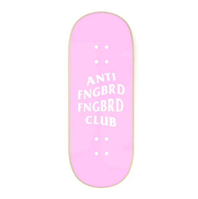 Delidecks AFBFBC Wood Fingerboard Deck Pink White 33 x 96