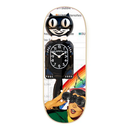 Delidecks Time Mgmt Wood Fingerboard Deck White 34 x 96