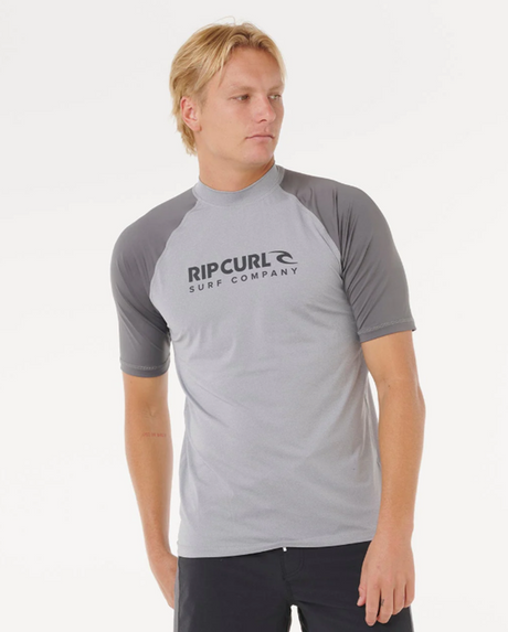 Rip Curl SS Shock UPF Tshirt Mens Grey Marle L
