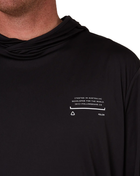 Follow Sun Hood Longsleeve Tee UPF Black
