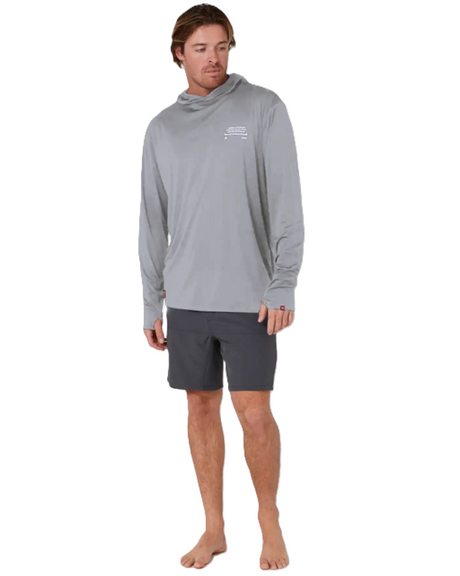Follow Sun Hood Longsleeve Tee UPF Light Grey S