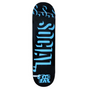 Social Hit Stix Skateboard Deck Black Blue 8.375 -O