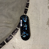 RYSE Where My Dogs At Fingerboard Deck Black Blue 34mm OG Asgard