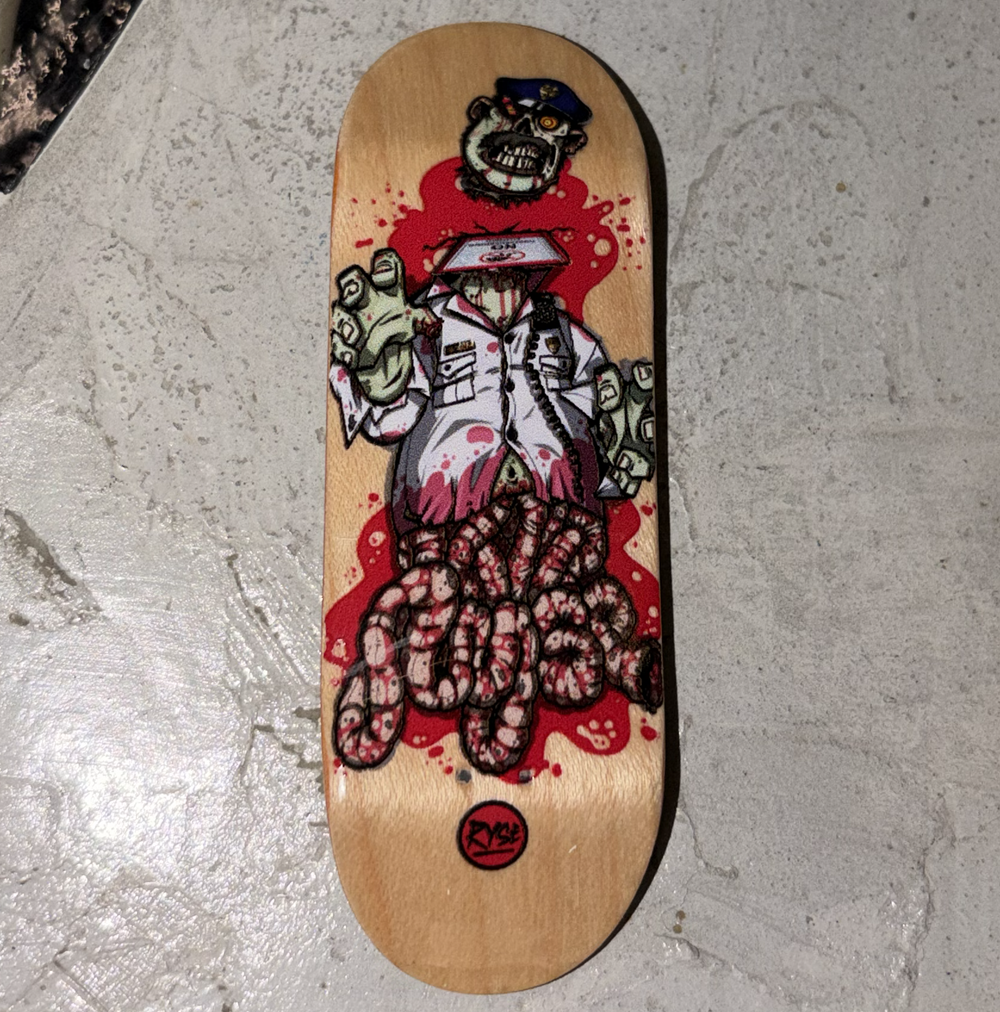 RYSE Undead Guard Fingerboard Deck Red 32mm Asgard