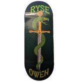 RYSE Owen Pro Sword Snake Fingerboard Deck Green Yellow 34mm OG Midgard