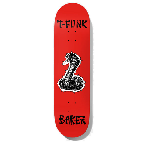 Baker T-Funk Neurotoxin Skateboard Deck Red Black White 8.25x14.5wb