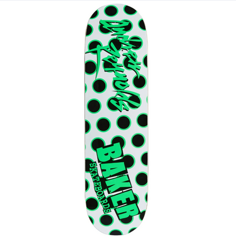 Baker Andrew Reynolds Dots Skateboard Deck White Black Green 8.5x14.5wb