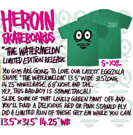 Heroin Watermelon Tee Green