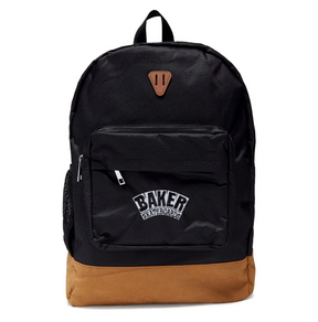 Baker Brand Logo Backpack Black Tan
