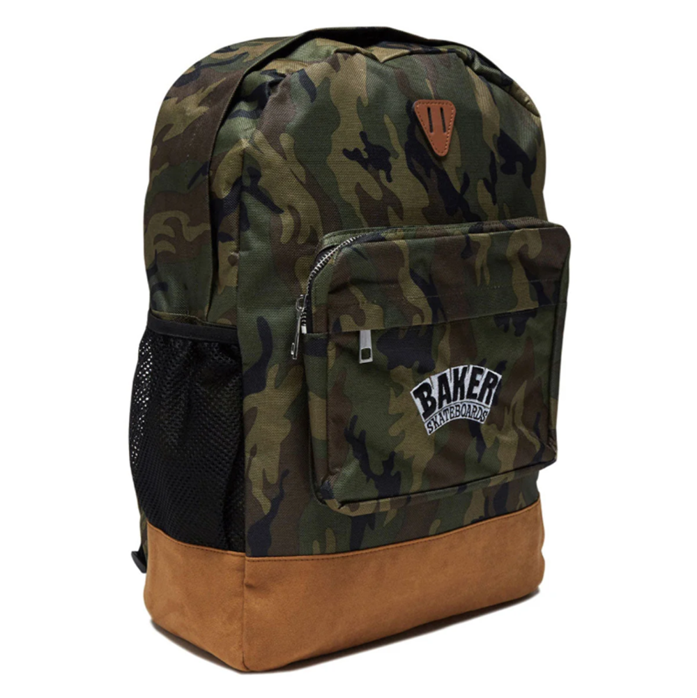 Baker Brand Logo Backpack Camo Tan