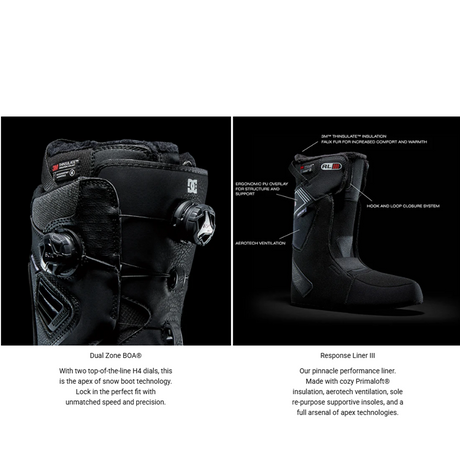 DC Judge StepOn Snowboard Boots Mens Black White