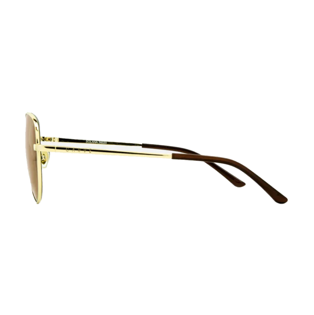 Carve Solana Sunglasses Gold Metal Brown Polarized