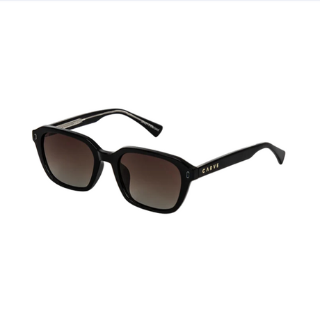 Carve Del Ray Sunglasses Gloss Black Brown Gradient Polarized