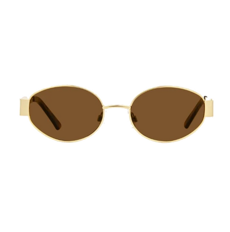 Carve Polly Sunglasses Gold Metal Brown