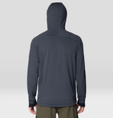 Mountain Hardwear Polartec Power Grid Zip Hood Mens Blue Slate Heather