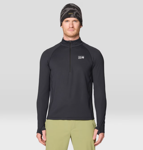 Mountain Hardwear Crater Lake Heavy Half Zip Mens Black