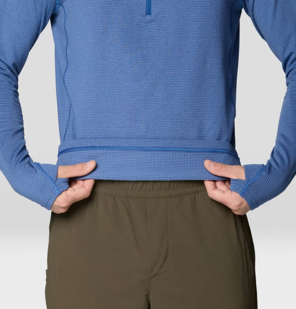 Mountain Hardwear Crater Lake Heavy Half Zip Hood Mens Blue