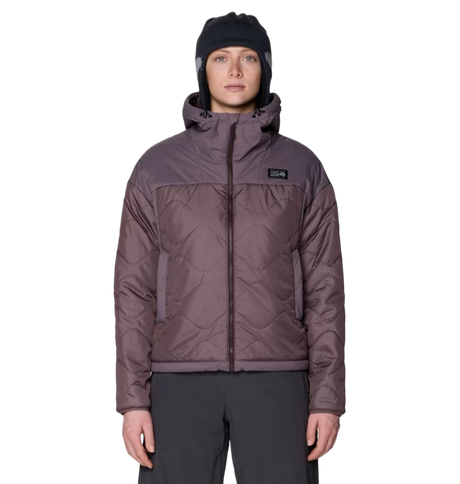 Mountain Hardwear Apres Pro Insulated Hooded Jacket Womens Purple Sage M