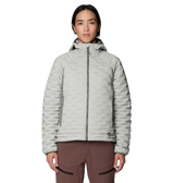 Mountain Hardwear Stretchdown Light Hooded Jacket Womens Gamma Grey L
