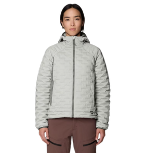 Mountain Hardwear Stretchdown Light Hooded Jacket Womens Gamma Grey