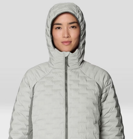 Mountain Hardwear Stretchdown Light Hooded Jacket Womens Gamma Grey
