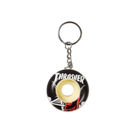 SF x Thrasher Wheel Keychain Natural Black One Size