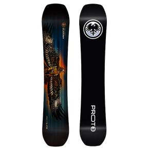 Never Summer Proto T3 FR Snowboard 2027 Dark Blue Orange 157 Wide